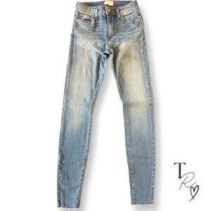 Fran Denim Emma High Rise Skinny Raw Hem Jean  Size 27 Long